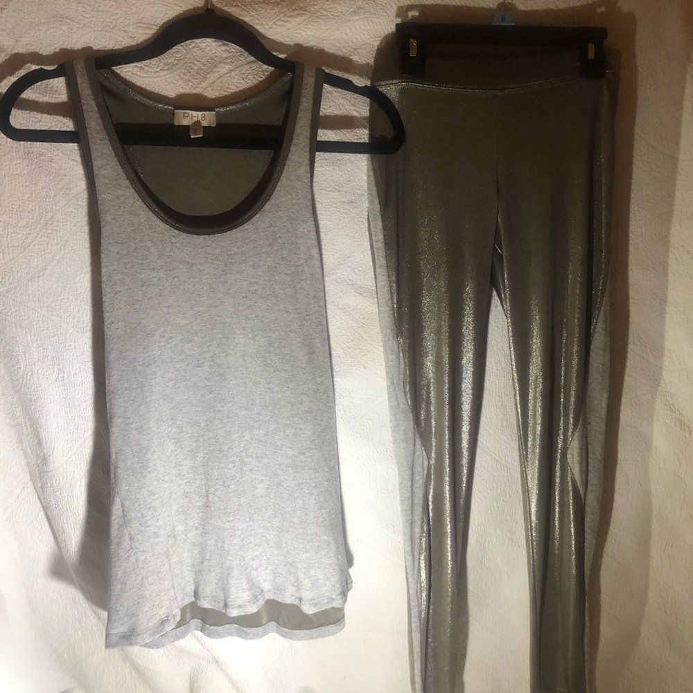 PH8 (Bebe) grey and silver workout set